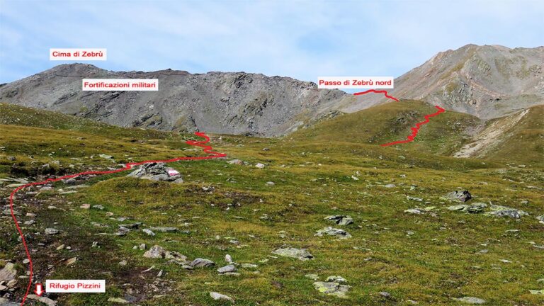 la salita dal Rifugio Pizzini al Passo Zebru