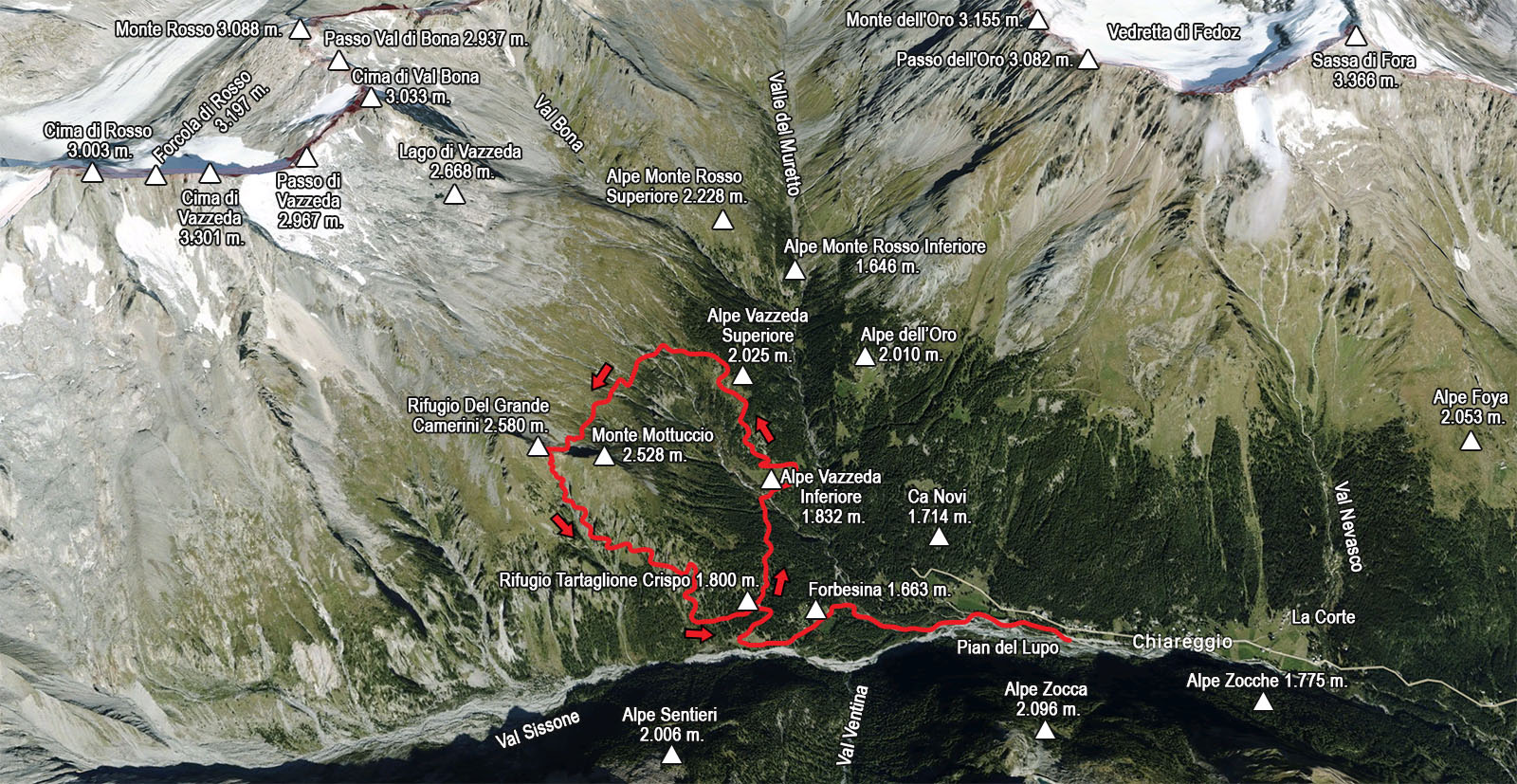 mappa Rifugi Tartaglione e Camerini