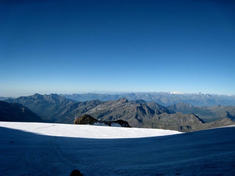 la vista dal ghiacciaio