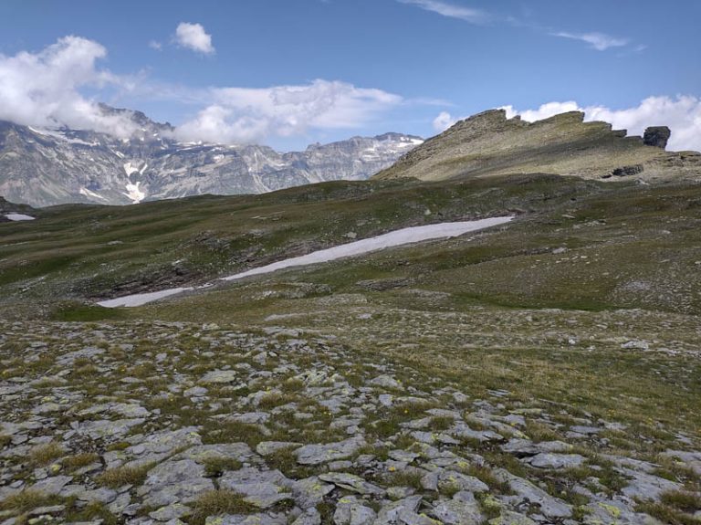 in cammino verso il Passo del Croso