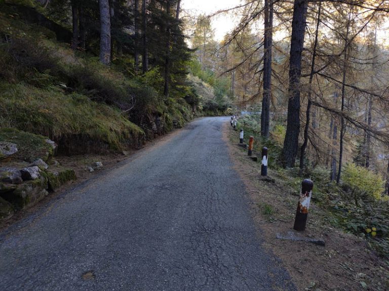 strada verso il lago campliccioli