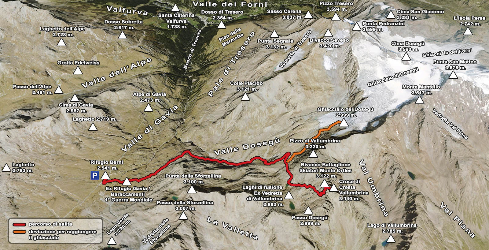 mappa bivacco battaglione monte ortles
