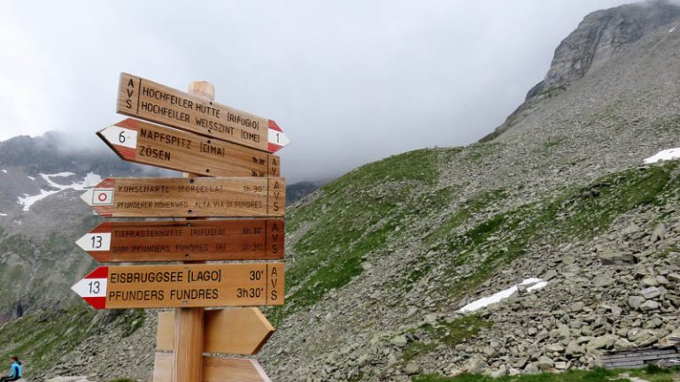 indicazioni rifugio ponte di ghiaacio