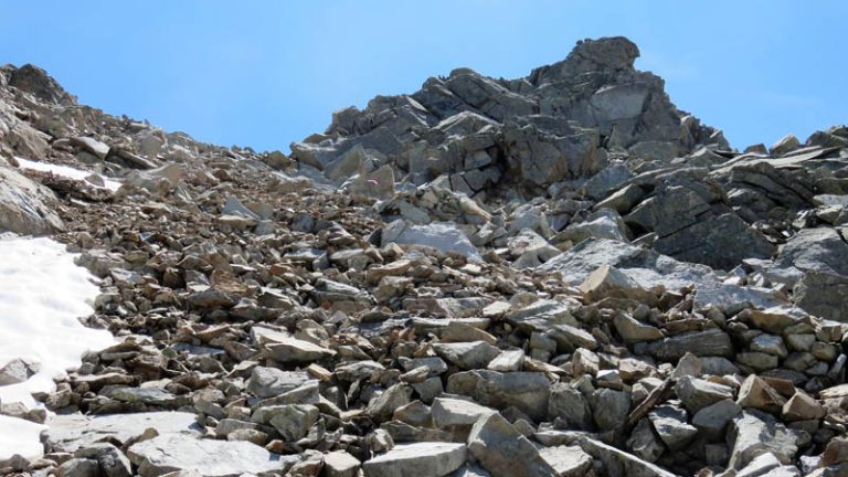 in salita sulle roccette