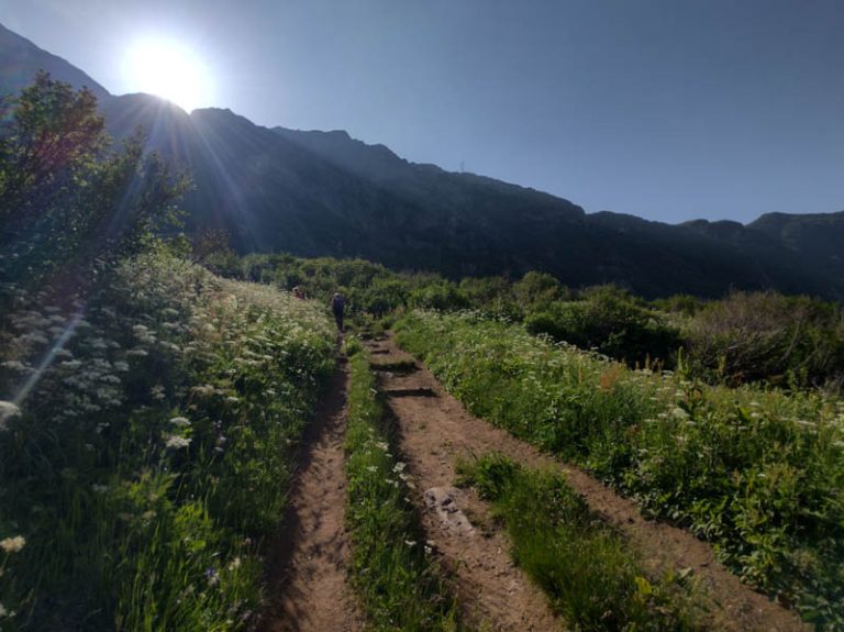 sentiero verso laghi boden