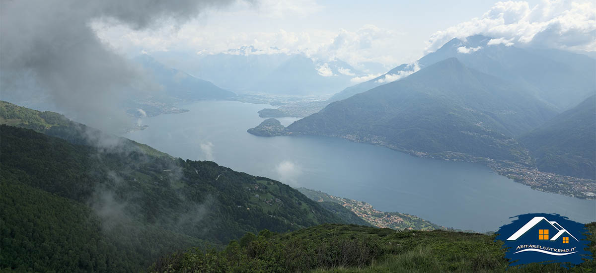 lago di como dal sentiero per il rifugio la canua