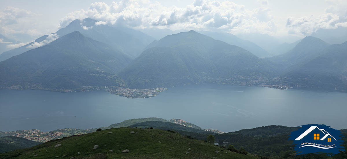 lago di como dal sentiero per il rifugio la canua