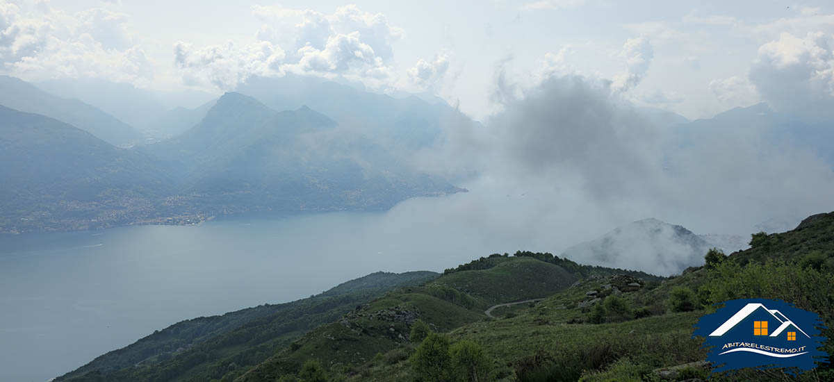 lago di como dal sentiero per il rifugio la canua