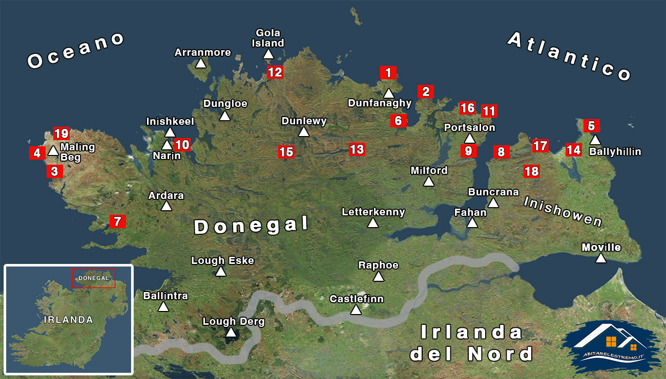 mappa Irlanda Donegal