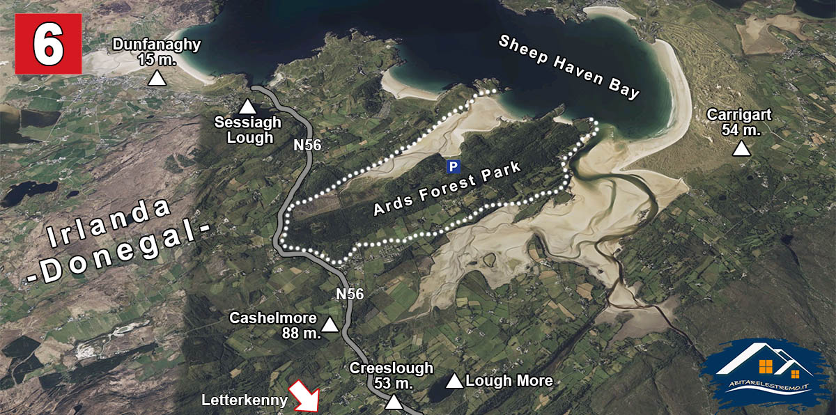 mappa ards forest park - Irlanda - donegal -