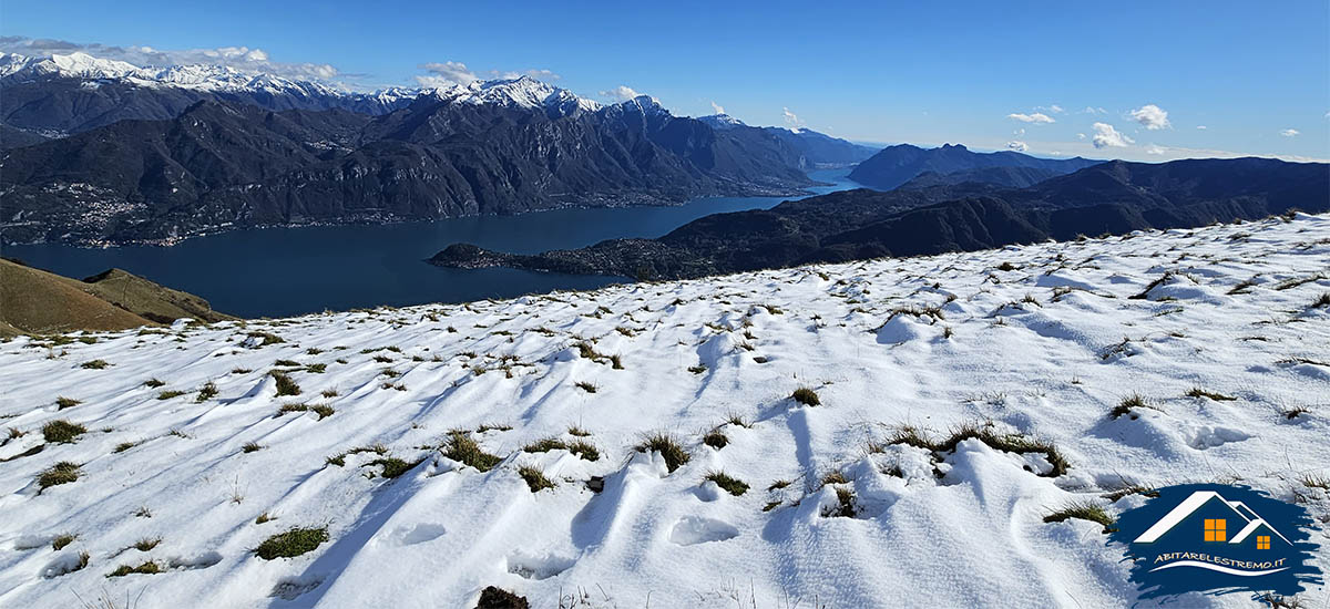 panorama sul lago di como dalla madonnina degli alpini