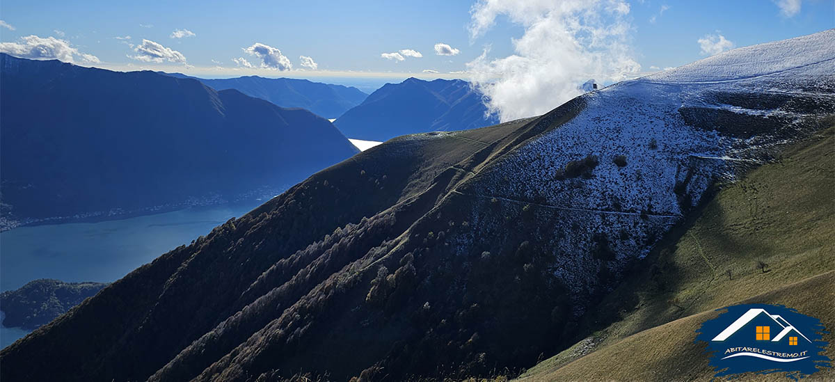 il lago di como dal monte crocione