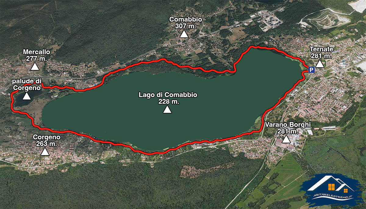 mappa lago di comabbio